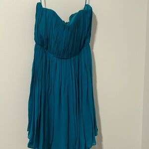 Alice + Olivia Teal Strapless Dress Party Cocktail Prom Size 4